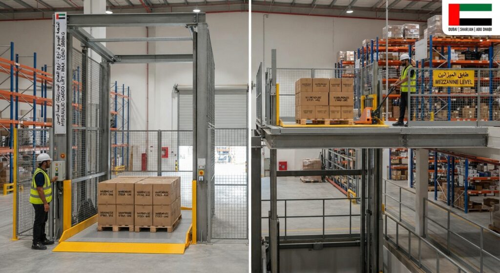 Steel Mezzanine Floor Lift in UAE